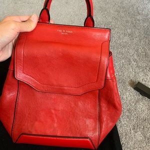 Rag & Bone - Pilot Backpack, red leather